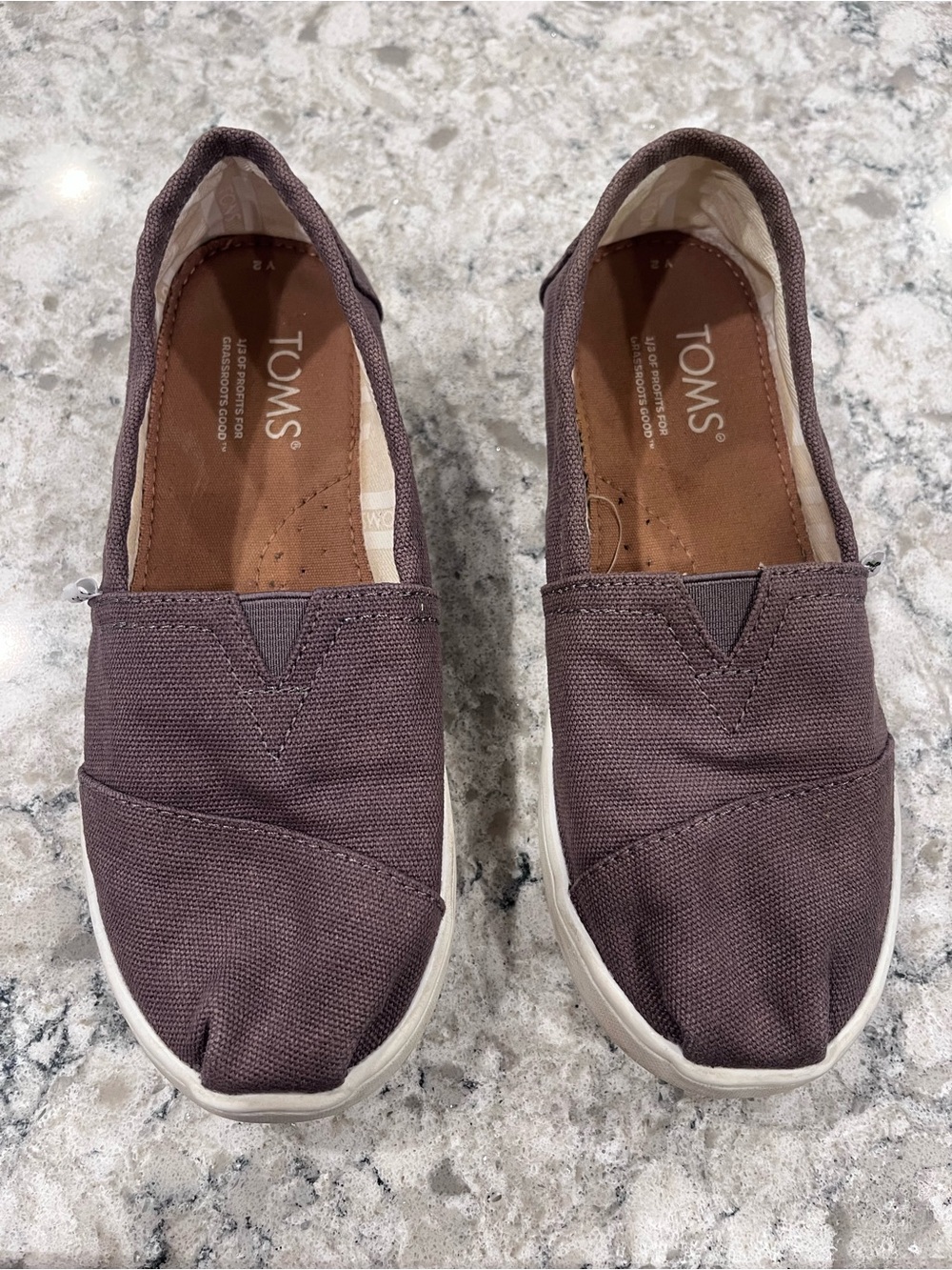 Toms Kid's Slip-On Loafers in Gray/Brown